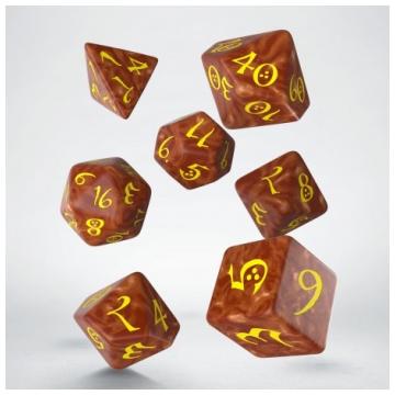 Classic RPG Caramel &amp; yellow Dice Set (7)