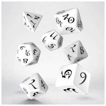 Classic RPG White &amp; black Dice Set (7)