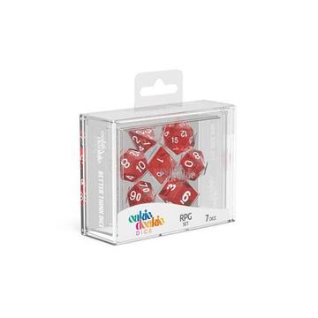 dobókocka szett csillogós piros dice set red