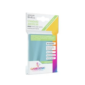 Gamegenic - PRIME Mini American-Sized Sleeves 44 x 67 mm - Clear (50 Sleeves)