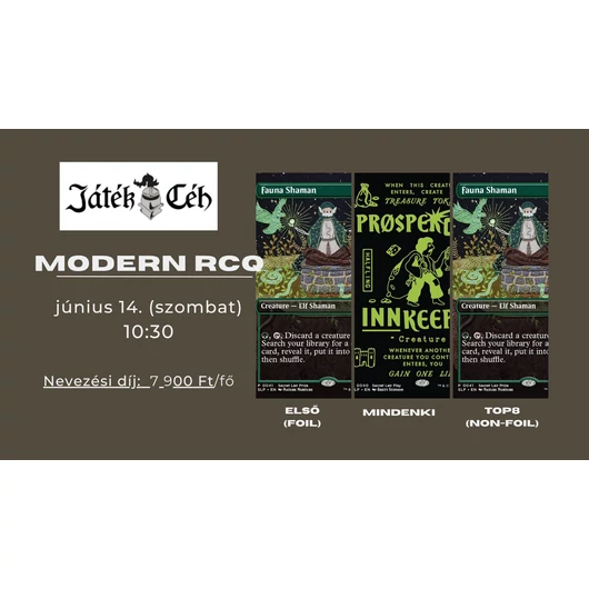 Magic: The Gathering! Modern RCQ, Nevezési díj