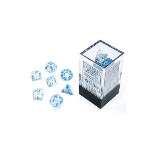 Chessex Speckled Polyhedral 7-Die Set - Blue Stars