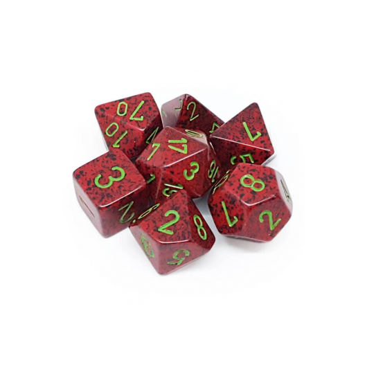 Chessex Speckled Polyhedral 7-Die Set - Strawberry