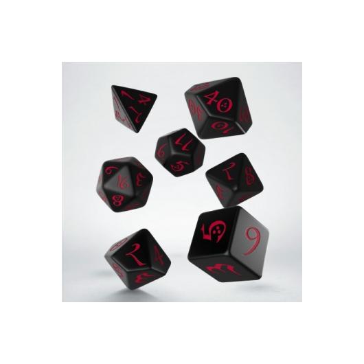 Classic RPG Black & red Dice Set (7)