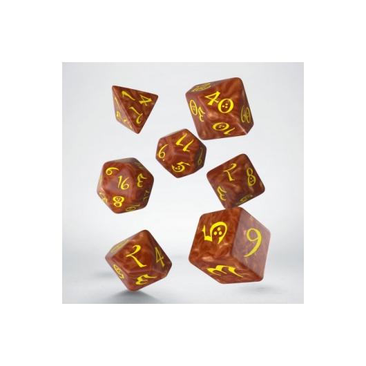 Classic RPG Caramel &amp; yellow Dice Set (7)