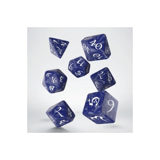 Classic RPG Cobalt &amp; white Dice Set (7)