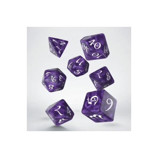 Classic RPG Lavender &amp; white Dice Set (7)