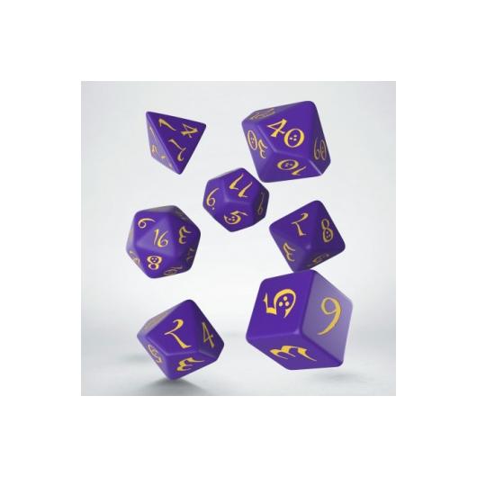 Classic RPG Purple &amp; yellow Dice Set (7)