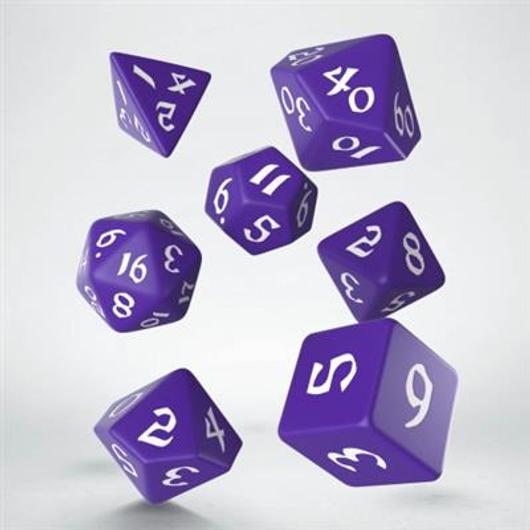 Classic RPG Purple & white Dice Set (7)