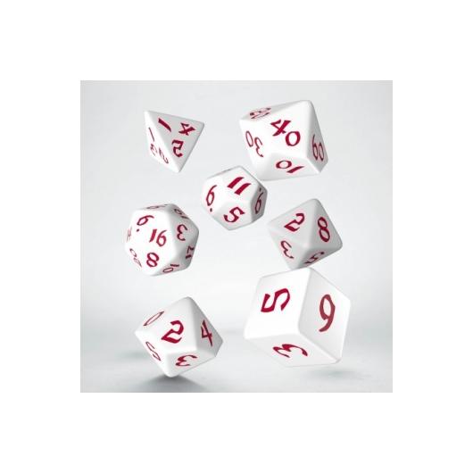 Classic Runic White &amp; red Dice Set (7)