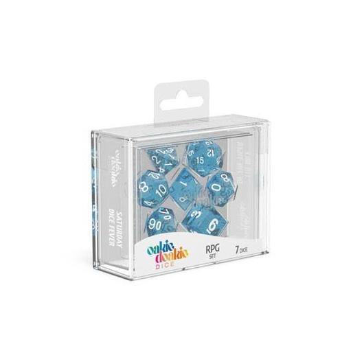 dobókocka szett világos kék dice set light blue