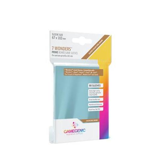 Gamegenic - PRIME 7 Wonders Sleeves 67x103 mm - Clear (80 Sleeves)