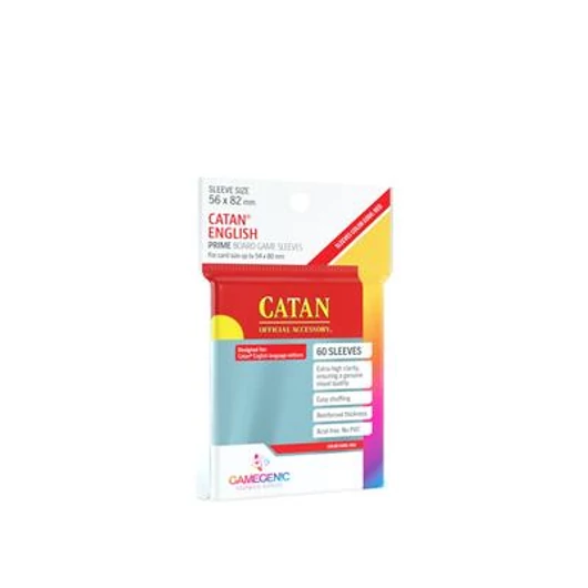 Gamegenic - PRIME Catan-Sized Sleeves 56x82 mm - Clear (50 Sleeves)