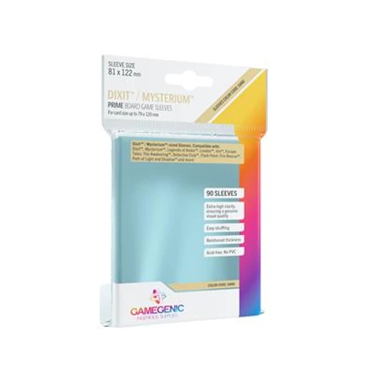Gamegenic - PRIME Dixit Sleeves 81x122 mm- Clear (80 Sleeves)